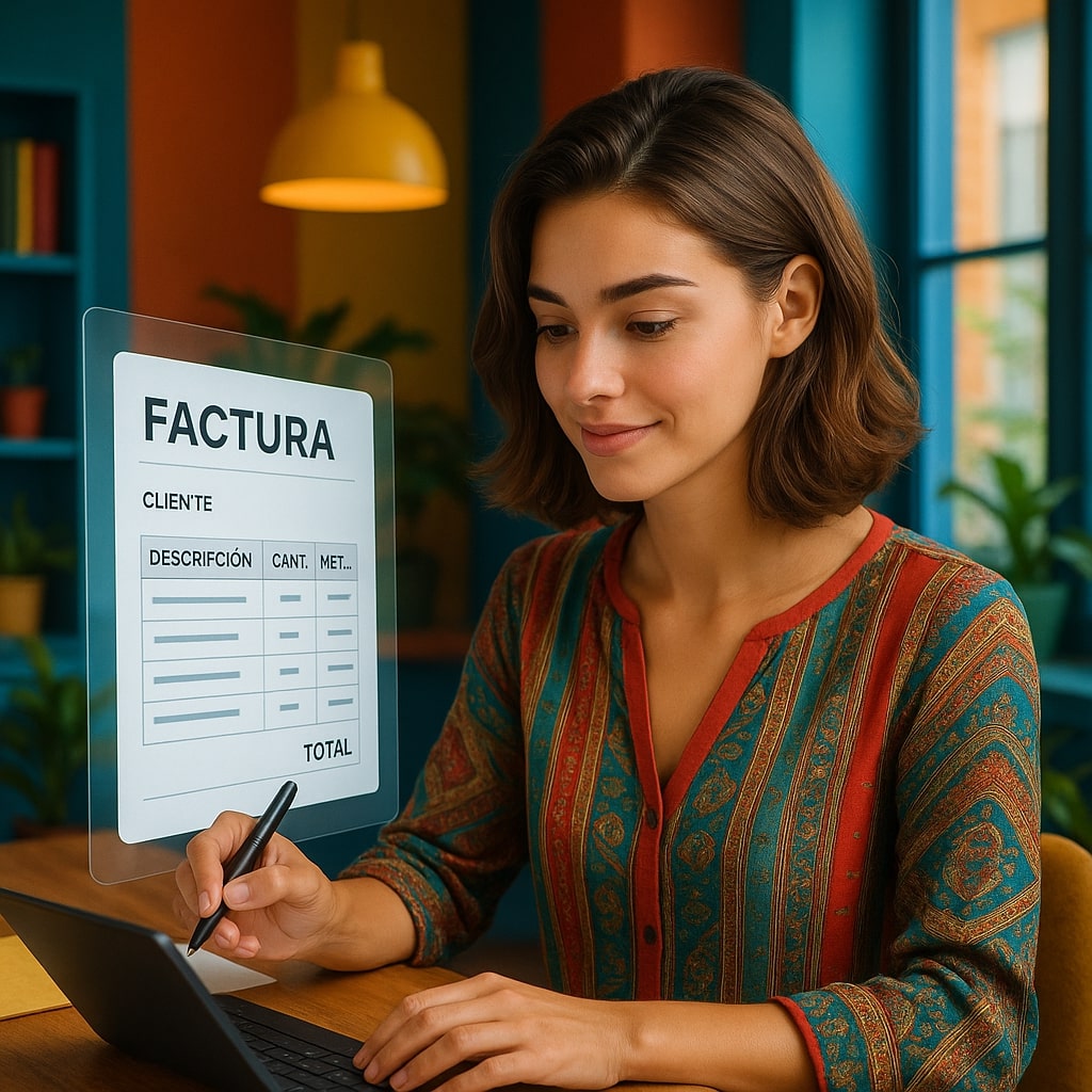 Auxiliar Contable realizando Facturación